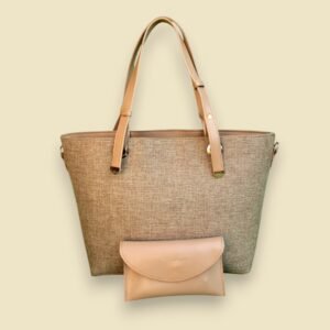 Jute skin tote bag