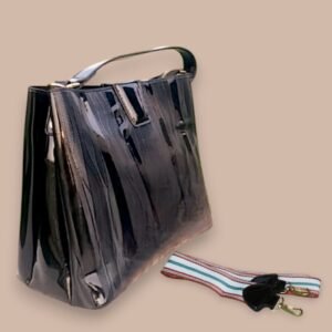 Glossy Black Handbag