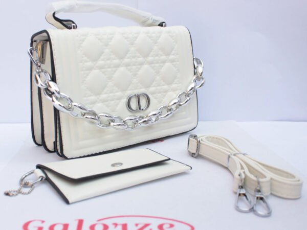 Galorze: white blink crossbody bag. with a keychain pouch best handbag for girls.