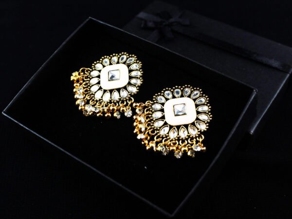 kundan antique earrings