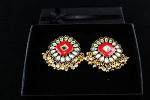 kundan antique earrings
