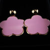 pink flower modern earring