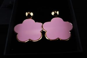 pink flower modern earring