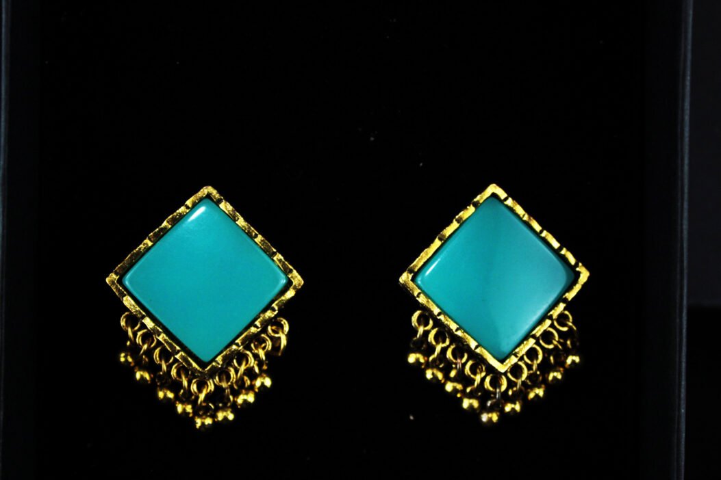 blue antique earrings