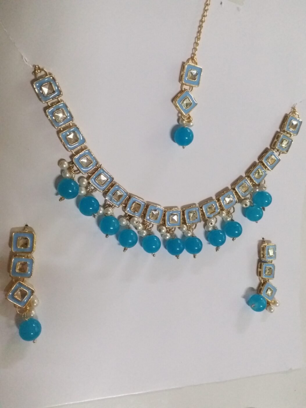 Blue cube necklace - Image 3