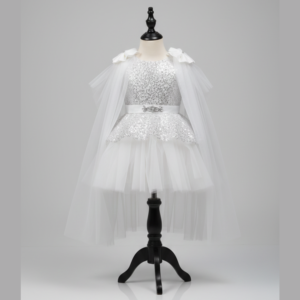 White high-low frock