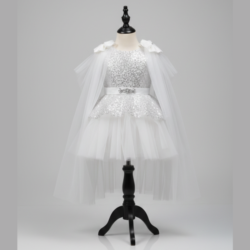 White high-low frock