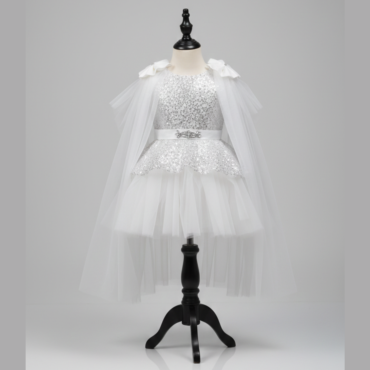 White high-low frock