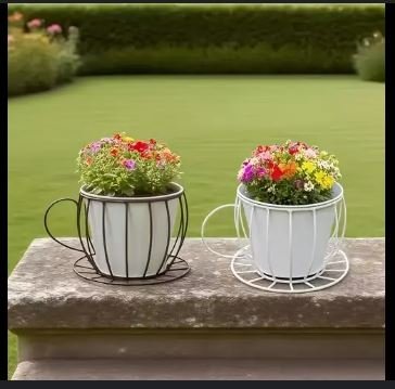 Metal Cofee Cup Flower Pot/Planter