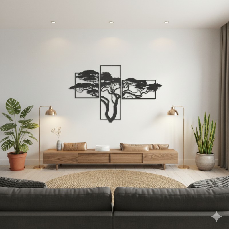 Tree Silhouette Triptych